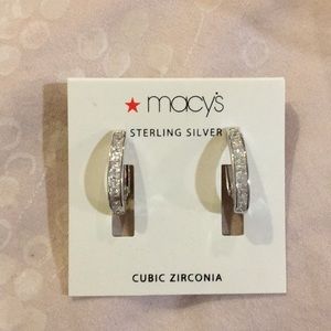 Sterling silver cubic zirconia earrings